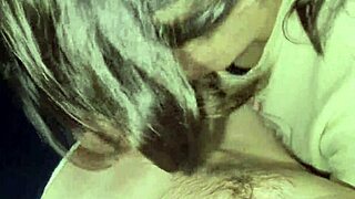 close-up blowjob where she swallows cum in mouth after cumshot