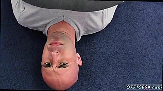 Boy gives old guy intense blowjob! Bare yoga motivates gay action!