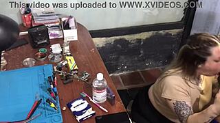 Latina sucks technician's dick for payment 😏