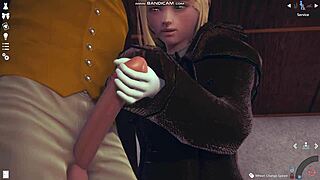honey select 2 videogame blonde in white lingerie gets whipped and fucked