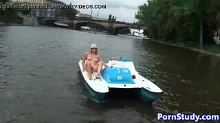 i'm riding the waterbike naked in public