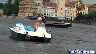 i'm riding the waterbike naked in public