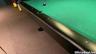 Intense Emotions Build From Pool Game To Slutty Blowjob In Public Toilet