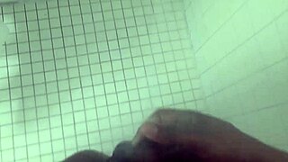 kinky femdom lactating in shower with milk cumshot