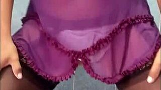 I Masturbate Using A Garter And White Thong