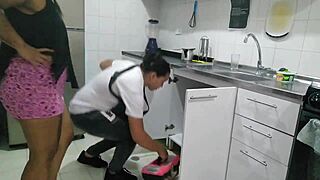 hired plumber checks pipes but ends up fucking my big ass 😏