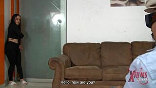 horny brunette passes porn casting, takes big dick