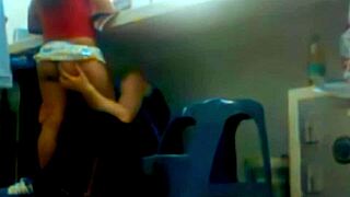 boss's son fucks me hard while i'm working!