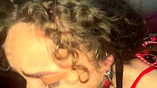 Curly-haired nympho in pigtails gets blowjob and facial from flaxk