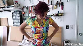 horny stepmom savana styles stepson garage fucking pussy cock deepthroat