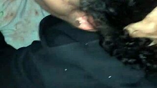 She licks big cock balls