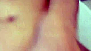 Boy notices bulge in swimsuit at building pool