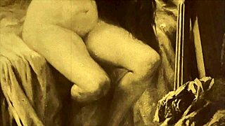 Vintage erotic animation yells, 'bend over!'