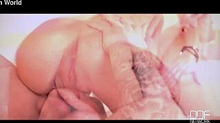 Hottie With Long Hair Blows Naked In Heels