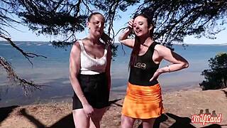 Красотки европейские милфы Арианна и Анджелина берут анал в групповой тройничке!