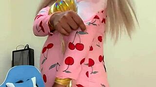 Beautiful Transsexual Pink Samurai with Rich Tits