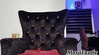 Uncut Ebony Hairy Pussy Nonstop Squirting Masturbation Full Video On Red - Mara Exotic