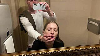 gym beauty joins me in bathroom for sex