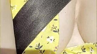 Wifey boldly flashes big tits while driving car