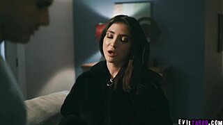 Jane and Natalie share Nathan's monster cock in threesome.