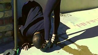 Cum on Lacy's big tits with that huge black cock!