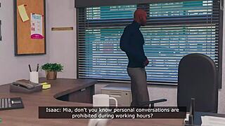 Wife cheats with boss in office, loser husband waits at home! Animated cuckold porn.