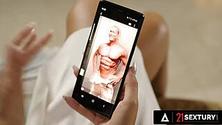 21 sextury - busty milf shalina devine gets her big tits covered in cum after intense dp