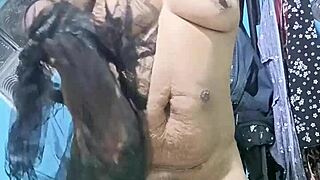 indonesian girl masturbates with eggplant to orgasm