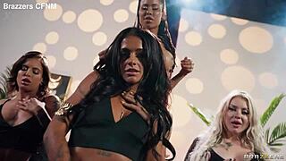 foursome with kira noir ryan reid nichole saphir and jesse pony