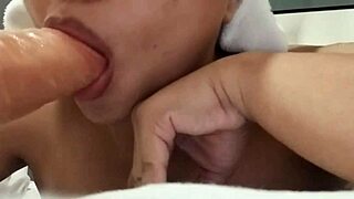 watch this chubby busty beauty's daring dildo adventure?