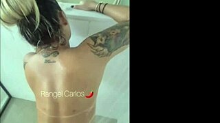 Latina Shows Ass and Pussy with Oil