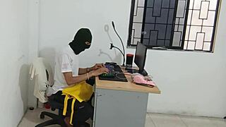 neighbor gets horny and shows her curvy ass on camera