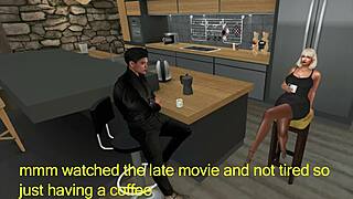 late night cheating in the kitchen with wife