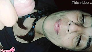 latina gives homemade blowjob