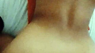 cheating wife bends over as husband messages her