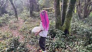 outdoor forest rough sex with teen girl, pussy fucked, cum in mouth, squirted teaser?