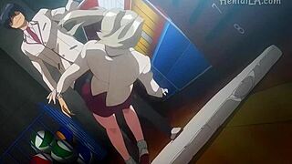 college girl manipulates with her big tits