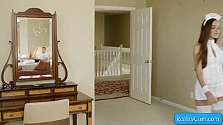 Lovely teen Vanna Bardot seduces boyfriend Codey Steele in nurse outfit roleplay