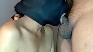 She practices deepthroat with ring gag in homemade hardcore session. Cumshot follows intense face fucking.