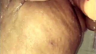 Subtle Shower Solo Tease with Toys and Wet Pussy Close-Up for Horny Bbw