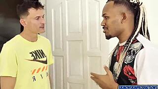 Anna eats boss sister ass blowjob creampie quickie in Brazilian favela flashing see-through wet pussy.