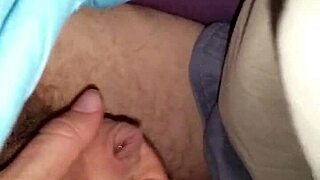 wife gives casual handjob leading to cumshot in quick session.