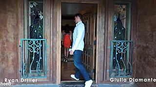 Giulia Diamond FINDS party boring but ENJOYS American's ass action