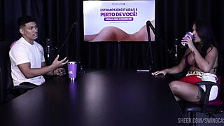 Fabricio Nunes and Bruna a Surfistinha join swing cast with Tifany Rocha in part 1 on sheer red