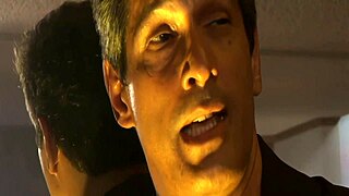 Teen Annie Cruz strips in lingerie and fishnets for old man with blowjob and deepthroat