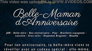 Oh man, belle-maman gets bent over in doggystyle for her anniversary - French audio porn action!