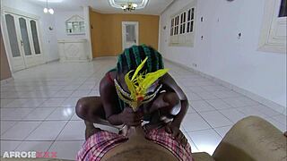 Busty Ebony Beauty Rides