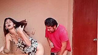 Peruvian Neighbor Sucks Cock In Public Laundry Ending With Facial!