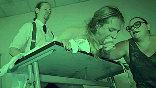 so this dominatrix mistress april teams up with another to handle their sissy whore in bondage