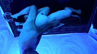 gigi breeze gave a thrilling blacklight massage with deepthroat gagging and hardcore choking on cock